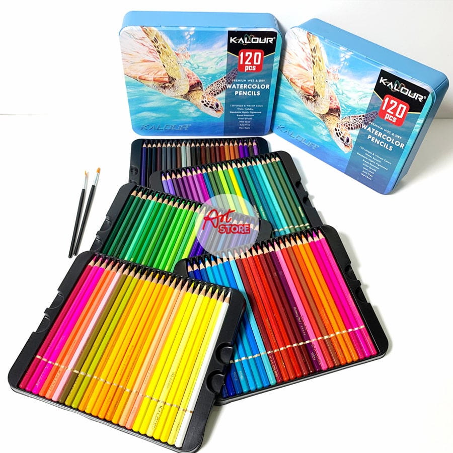 KALOUR 120pcs Watercolor Pencils Set,Professional Colored Pencil