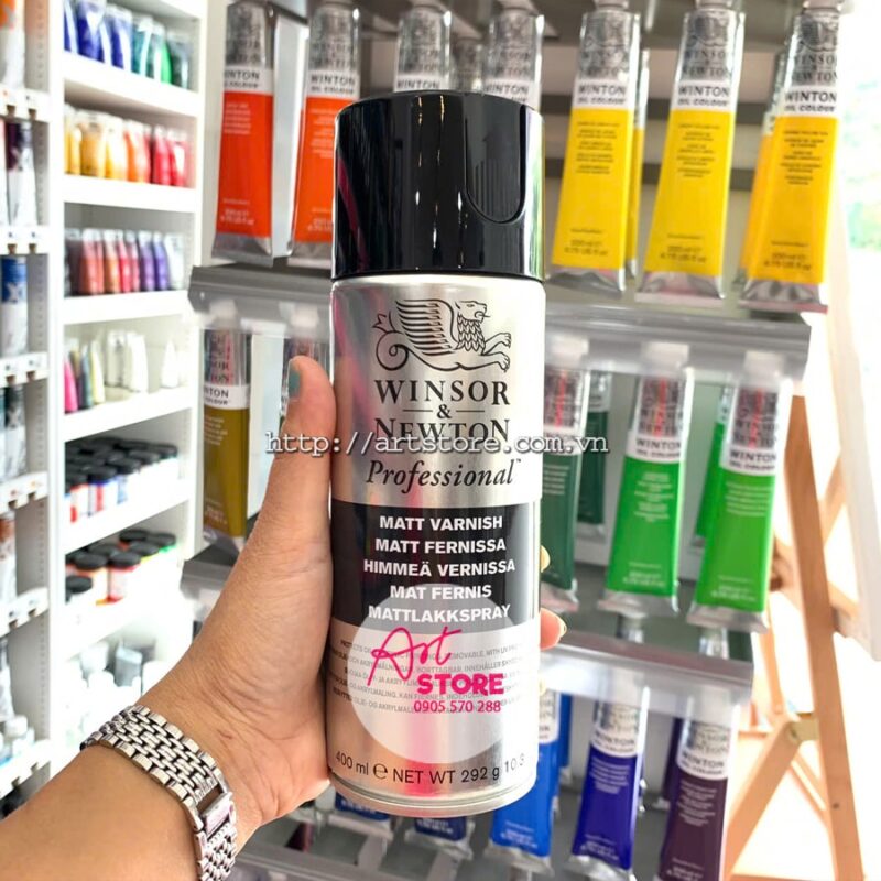 Dung Môi Phủ Mờ Bảo Vệ Tranh Sơn Dầu Và Acrylic Winsor & Newton Professional Spray Matt Varnish 400ml