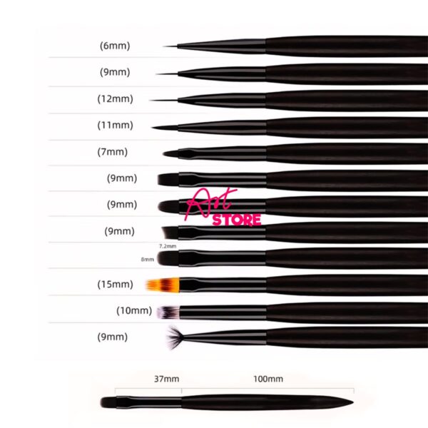Cọ Vẽ Móng Tay Thân Gỗ Đàn Hương - Nail Brush N602