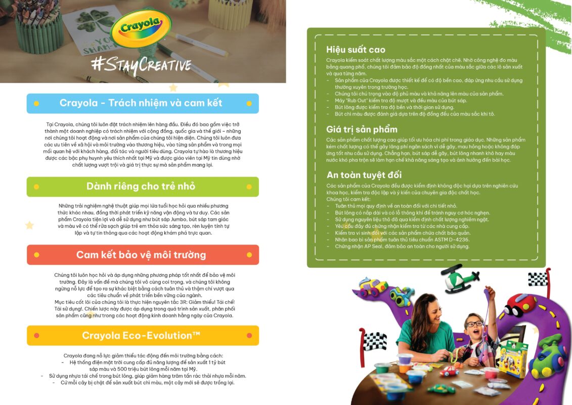 Tổng Hợp Tất Cả Các Sản Phẩm Đến Từ Nhà Crayola Tại Việt Nam