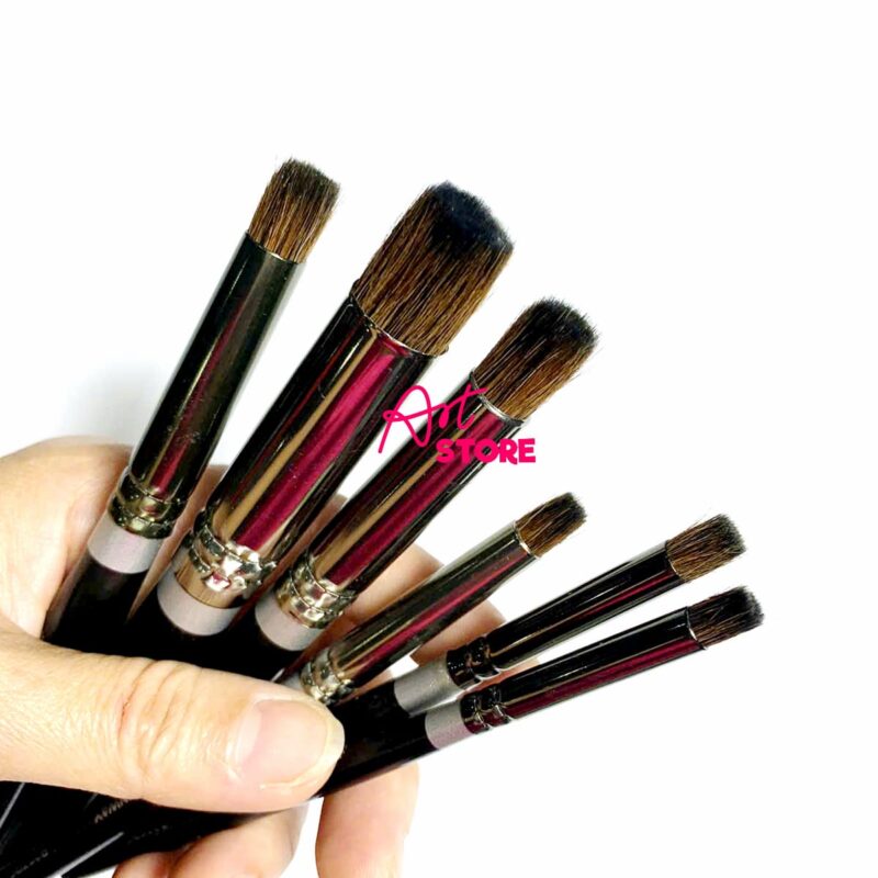Cọ Lông Sóc Sunway B207PF – Cọ Đầu Trụ Phẳng Lông Ngắn Cán Ngắn Cho Màu Nước & Gouache