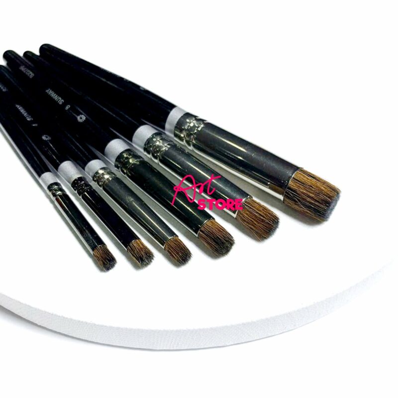 Cọ Lông Sóc Sunway B207PF – Cọ Đầu Trụ Phẳng Lông Ngắn Cán Ngắn Cho Màu Nước & Gouache