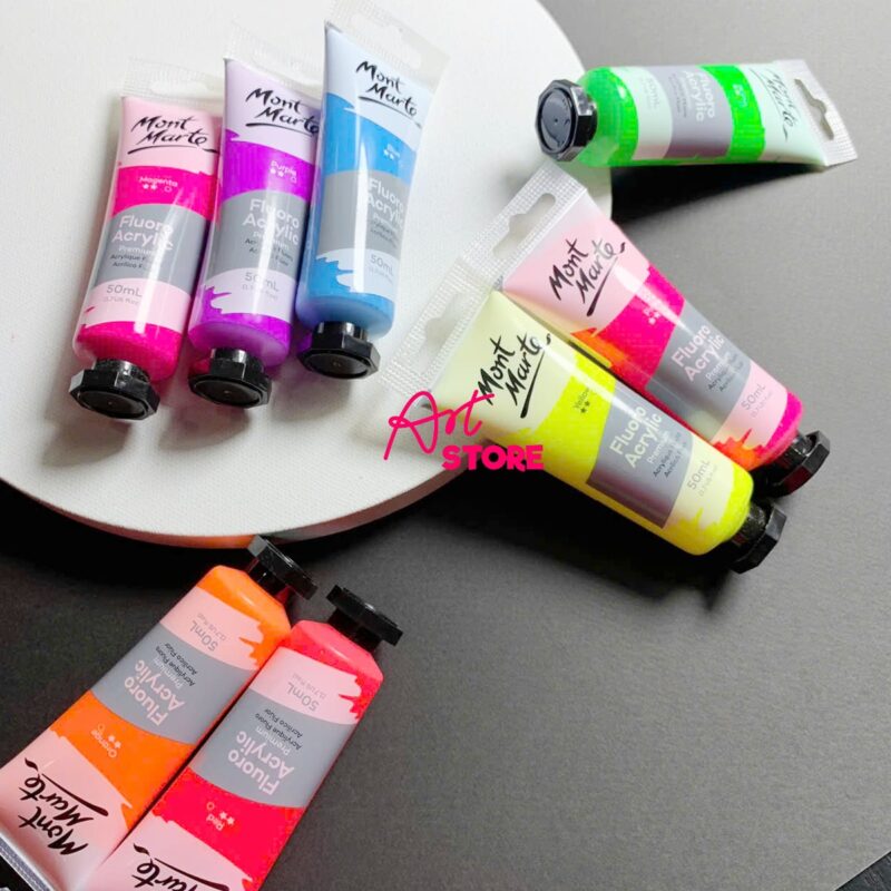 Màu Dạ Quang Phát Sáng Fluoro Acrylic Paint Premium - 50ml