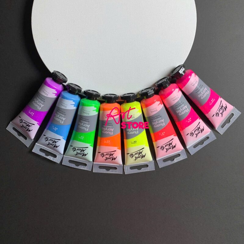 Màu Dạ Quang Phát Sáng Fluoro Acrylic Paint Premium - 50ml