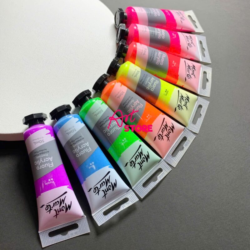 Màu Dạ Quang Phát Sáng Fluoro Acrylic Paint Premium - 50ml