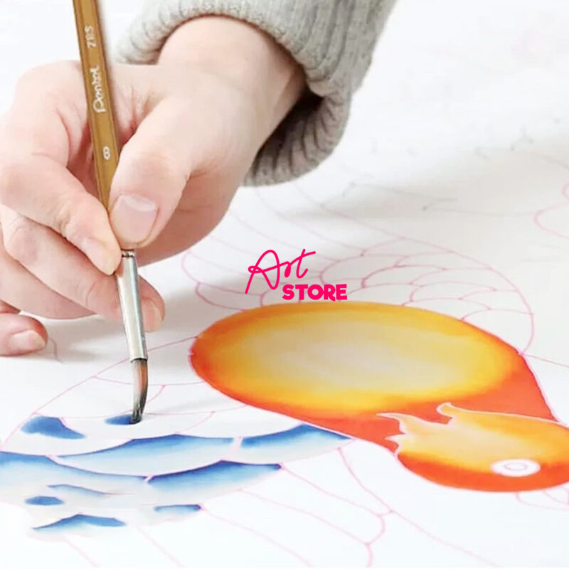 Màu Poster Pentel 12 Màu x 30ml – Bộ Màu Bột Chuẩn Cho Luyện Thi & Trang Trí Chuyên Nghiệp