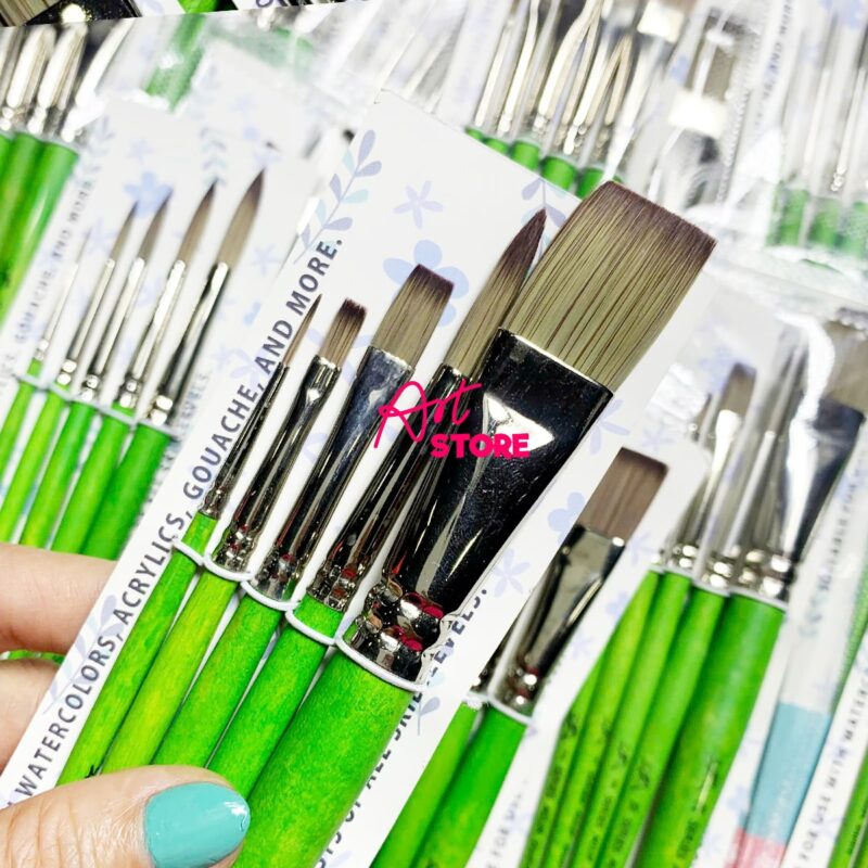 Cọ Vẽ Cao Cấp Lith Lynna Nhật Bản – Bộ 5 Cây Tỉa, Cọ Dẹp Cho Màu Nước, Acrylic & Gouache
