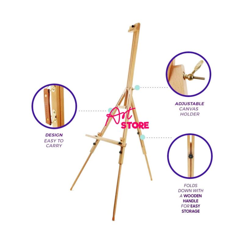 Giá Vẽ Cao Cấp Gấp Gọn Mont Marte Tripod Easel H.D. Beech MEA0001C