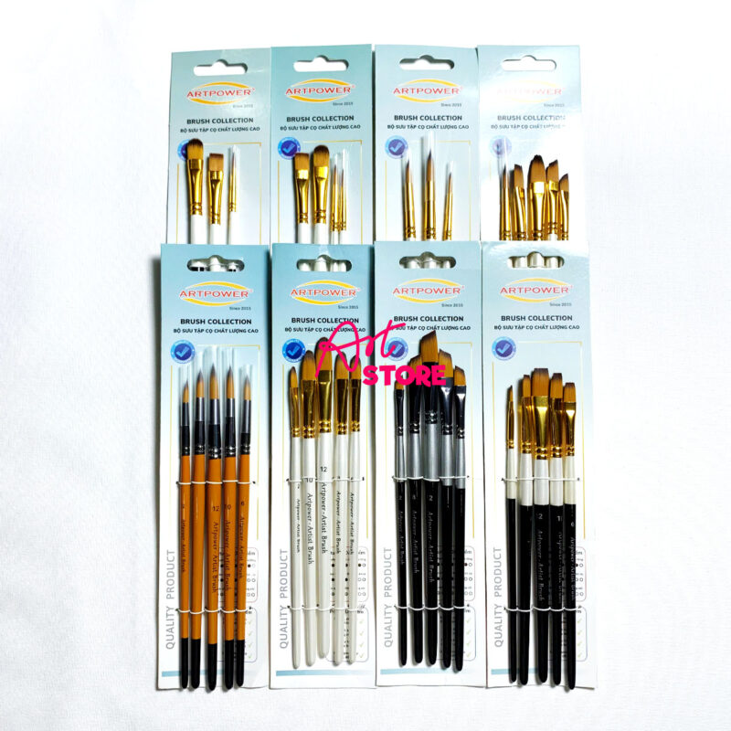 Brush Collection – Bộ Sưu Tập Cọ Vẽ Chất Lượng Cao Cơ Bản Cho Học Sinh, Sinh Viên & Người Mới Bắt Đầu
