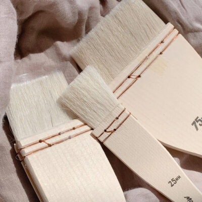 Panh Xô, Chổi Vẽ Nền Lông Dê- MM Goat Hair Pine Wood Brush
