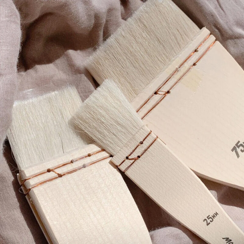 Panh Xô, Chổi Vẽ Nền Lông Dê- MM Goat Hair Pine Wood Brush