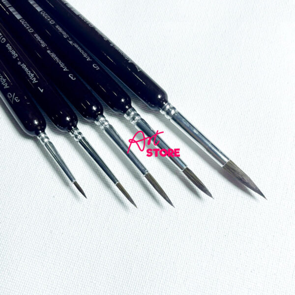 Bộ Cọ Tỉa Lông Tự Nhiên Artpower AG1220-6pc – Cọ Vẽ Chi Tiết Cao Cấp Đa Năng (3)
