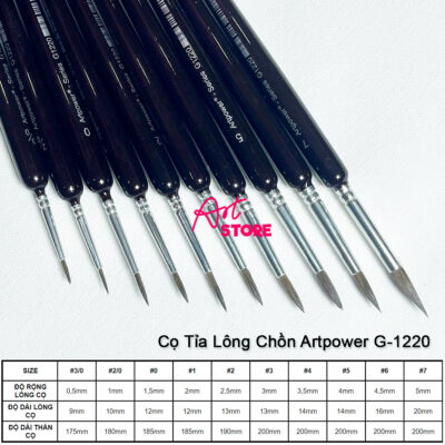 Cọ Tỉa Cao Cấp Artpower G-1220 Lông Chồn
