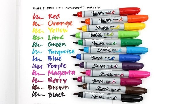 Lzd] Bút Dạ Sharpie Vẽ Đa Chất Liệu Bộ 12 Màu