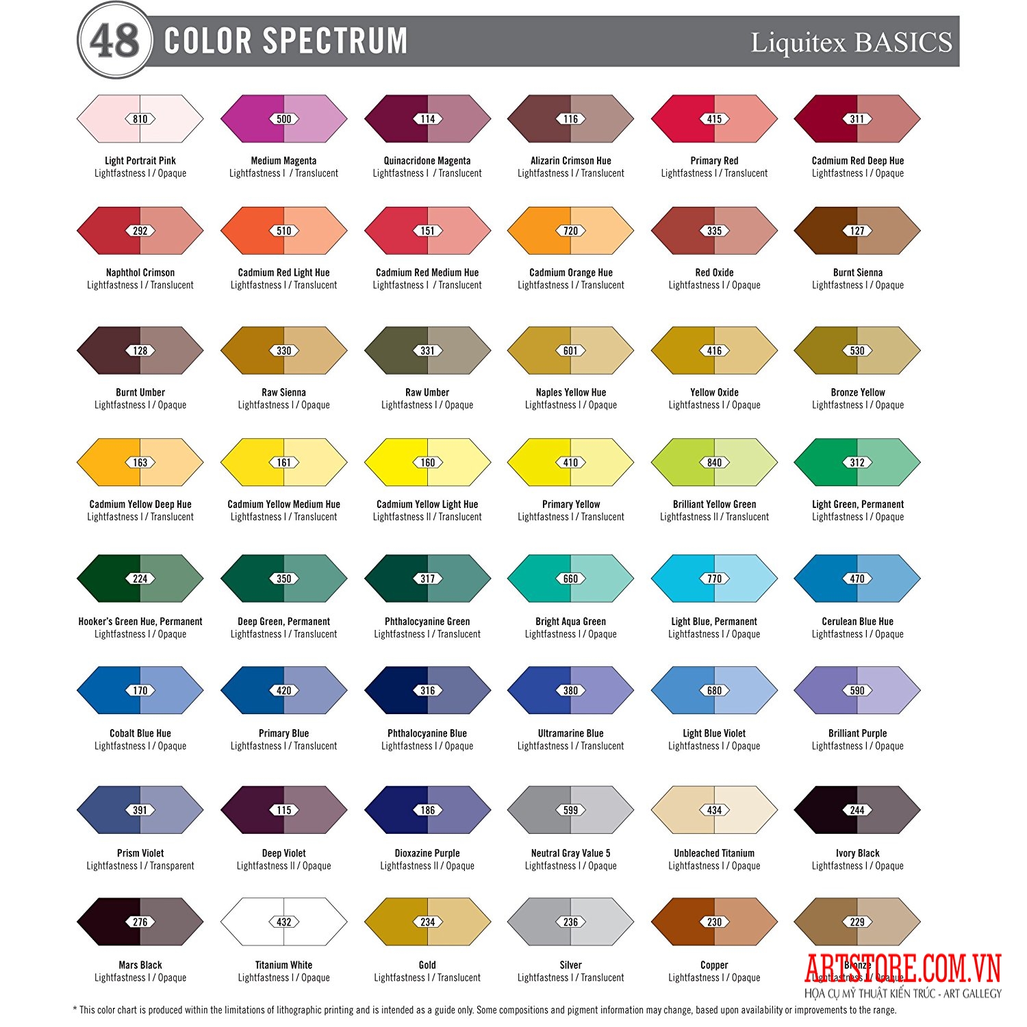 Bộ 48 Màu Acrylic Basics ( Hàng Oder )