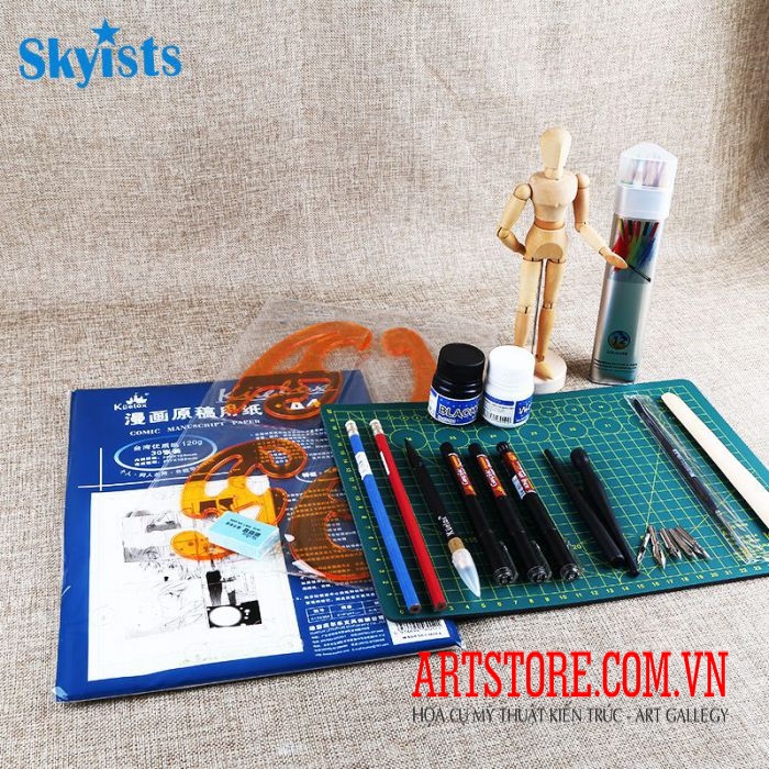 Set 17 Món Dụng Cụ Vẽ Truyện Tranh Skyists