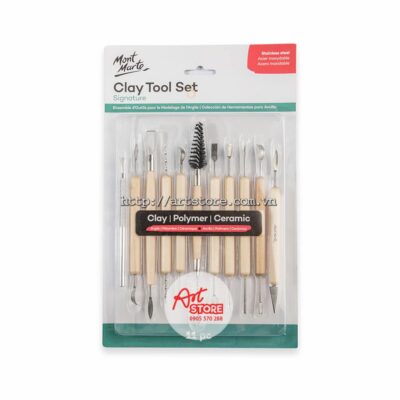 Bộ Nạo Tượng Và Tạo Hình Đất Sét Mont Marte 11 cây - Clay Tool Set 11pce