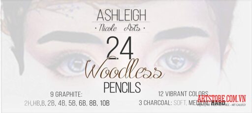 Bộ bút chì+chì màu Ashleigh Nicole Arts 24pcs