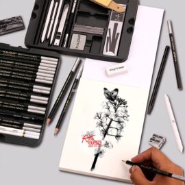 Set Chì Vẽ Phát Thảo, Truyền Thần, Vẽ Tượng, Tĩnh Vật Kalour 50pcs + 2 Sketchbook