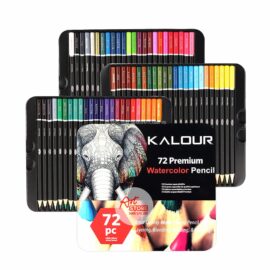 KALOUR Watercolor Pencils - Professional Set of 72