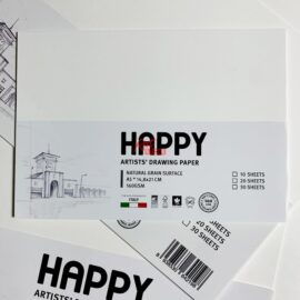 giấy vẽ chì, giấy phát thảo Happy 160gsm A5-A4-A3 tệp 10 tờ