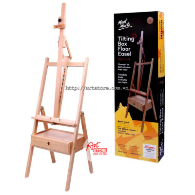 Giá Vẽ Gỗ Sồi Có Hộc Cao Cấp Tilting Box Signature Floor Easel MEA0053