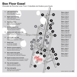 Giá Vẽ Gỗ Sồi Có Hộc Cao Cấp Tilting Box Signature Floor Easel MEA0053