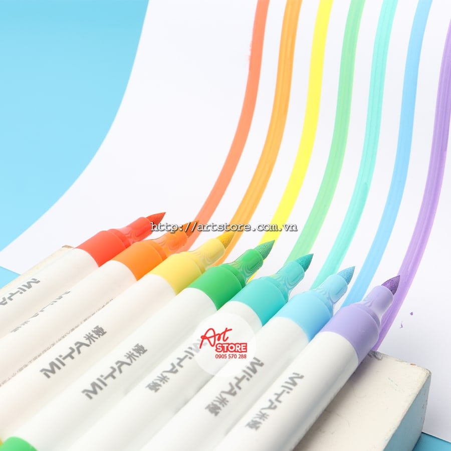 Bút Acrylic Maker Pen MIYA 12M-24M-36M-48M (DOUBLE HEAD)