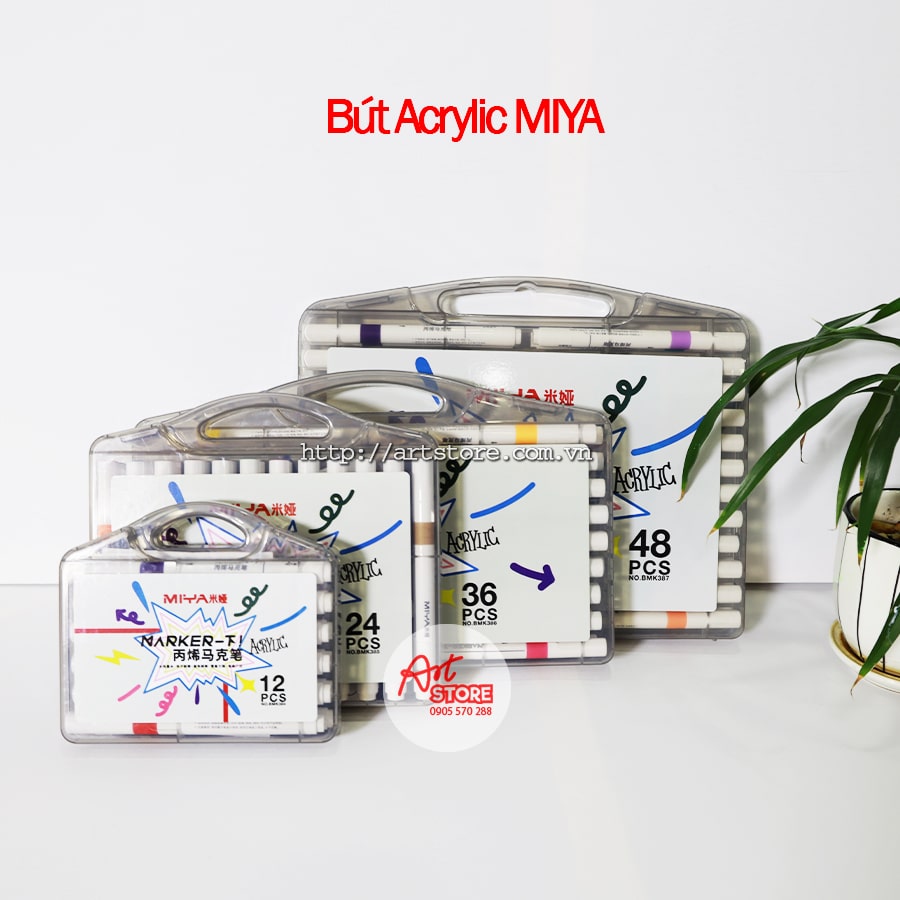 Bút Acrylic Maker Pen MIYA 12M/24M/36M/48M (SINGLE HEAD)
