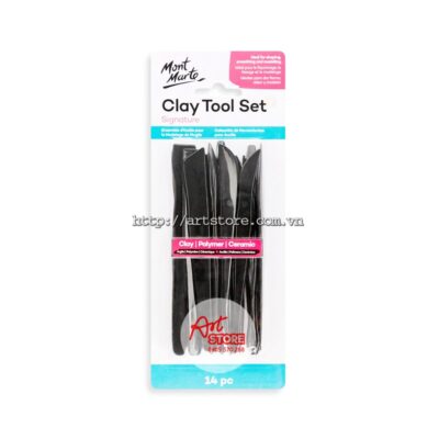 Bộ Dụng Cụ Làm Đất Sét Mont Marte - Clay Tool Set Signature 14pc