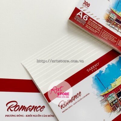 Giấy Vẽ Màu Nước, Giấy Vẽ Đa Năng Romance Định Lượng 300gsm Khổ A6-A5-A4-A3