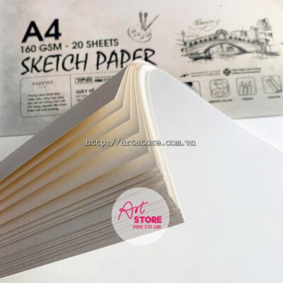 Giấy vẽ sketch, giấy phát thảo, giấy binh bài Takeyo định lượng 160gsm -A4-A3